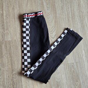 NWOT YOUNG & RECKLESS Black & White Checkered  Legging XS